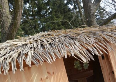 Tree houses synthetic thatch roof